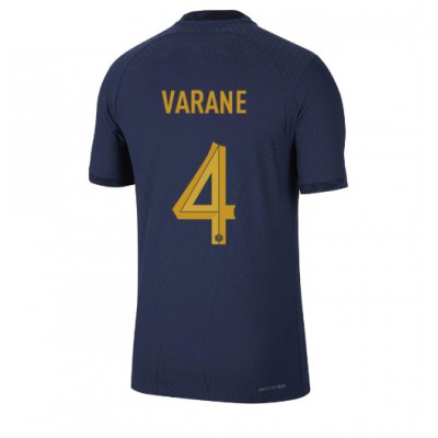 Frankreich Raphael Varane #4 Heimtrikot WM 2022 Kurzarm